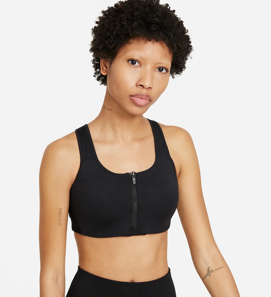 Nike Swoosh High Support Padded Zip Front Sports Bra – Arcade Sports