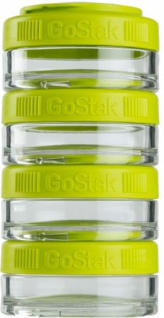 GoStak Portable Stackable Protein Powder Containers Starter 4Pak