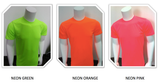 Performance Dri Fit Crew Neck Neon Tees - Arcade Sports