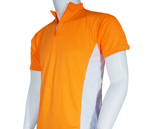 2 Tone Zipped Mandarin Polo - UNISEX - - Arcade Sports