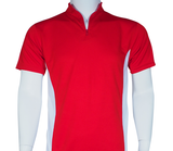 2 Tone Zipped Mandarin Polo - UNISEX - - Arcade Sports