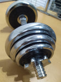 Chrome Dumbell Set 10KG Adjustable + - Arcade Sports