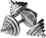 Chrome Dumbell Set 10KG Adjustable + - Arcade Sports