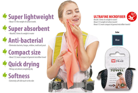 SUPER LIGHT TOWEL - Ultra-fine Microfibre by N-Rit - - Arcade Sports